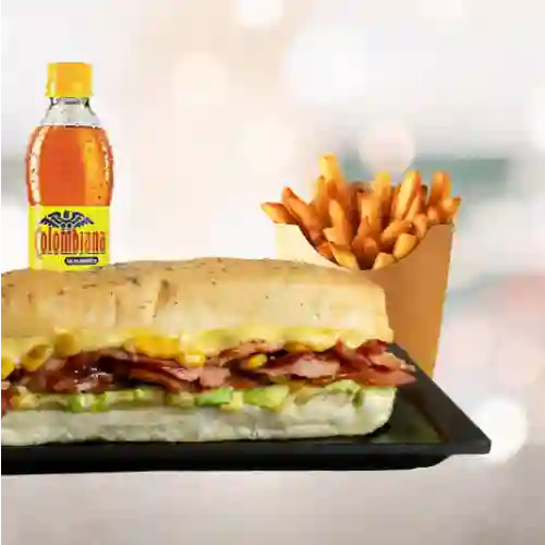 Combo Sándwich de Costillas BBQ