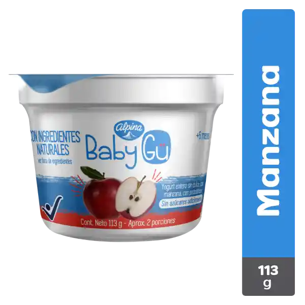 Baby Gu Yogurt Natural Manzana