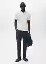 Camiseta Polo Ezequi Offwhite Talla M Hombre Mango