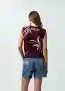Camisa Tejido Mujer Rojo Syrah Ultra Oscuro Talla M 582G051 Naf Naf