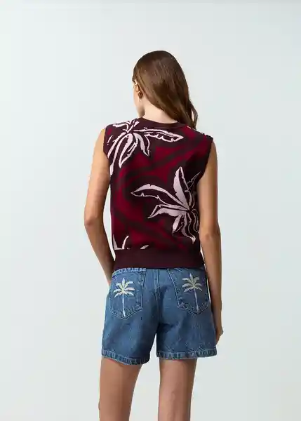 Camisa Tejido Mujer Rojo Syrah Ultra Oscuro Talla M 582G051 Naf Naf
