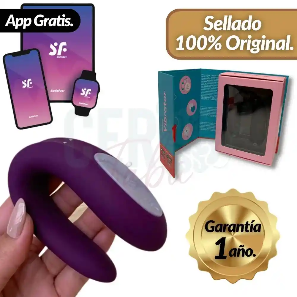 SATISFYER Vibrador Double Joy Para Parejas Negro
