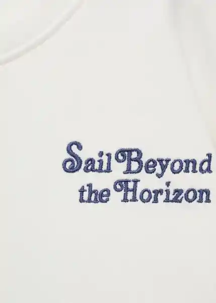 Sudadera Sail Off White Talla 14 Niñas Mango