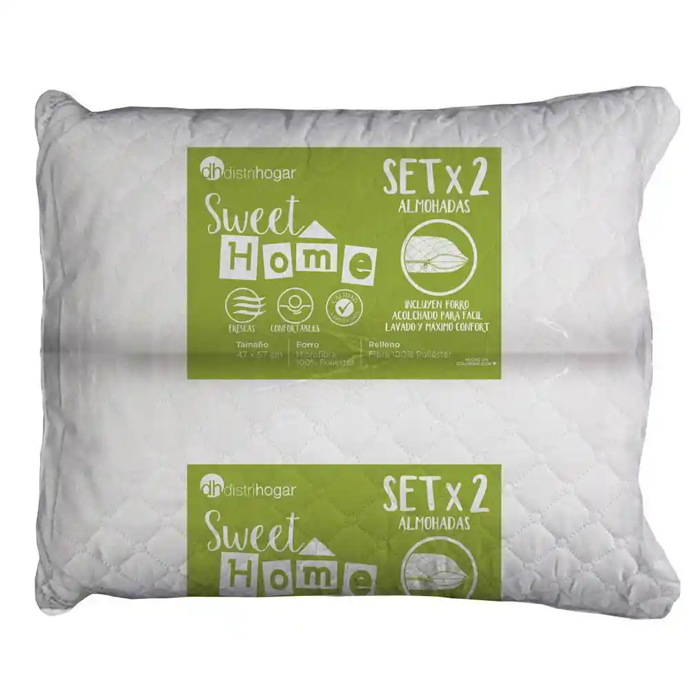 Sweat Set De Almohadas Dsitrihogar 47 X 67 Sweet Home