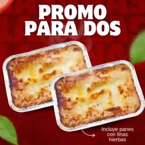 Combo Dos Lasañas + Dos Jugos Del Valle