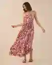Vestido Rojo Rio Oscuro Talla S 691G010 Esprit