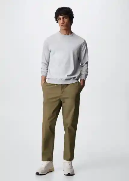 Pantalón Kirin Oliva Talla 40 Hombre Mango