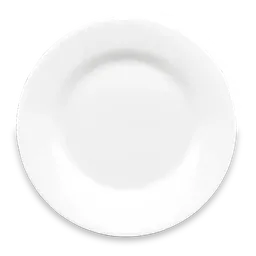 Plato Melamina Redondo Blanco 25 cm Aro