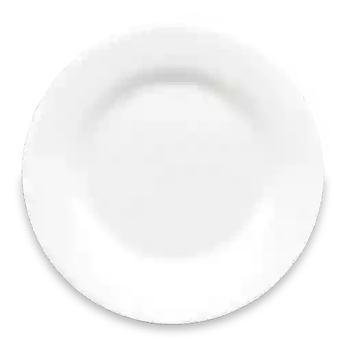 Plato Melamina Redondo Blanco 25 cm Aro