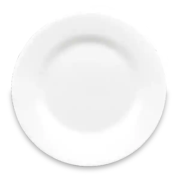 Plato Melamina Redondo Blanco 25 cm Aro