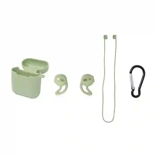 Miniso Kit de Accesorios Para Airpods Estuche Protector Verde