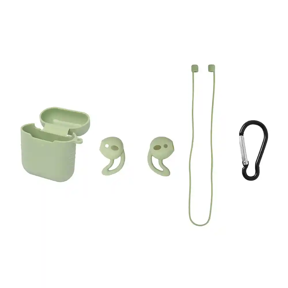 Miniso Kit de Accesorios Para Airpods Estuche Protector Verde