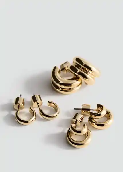 Pack Pendientes Tana Oro Talla 99 Mujer Mango