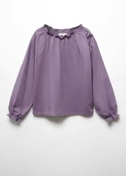 Camiseta Smocky Lavanda Talla 14 Niña Mango