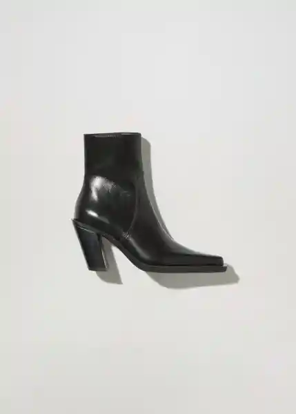 Botin Sunshine Negro Talla 36 Mujer Mango