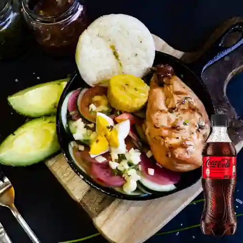 Combo Pechuga + Coca Cola Sin Azúcar 400 ml