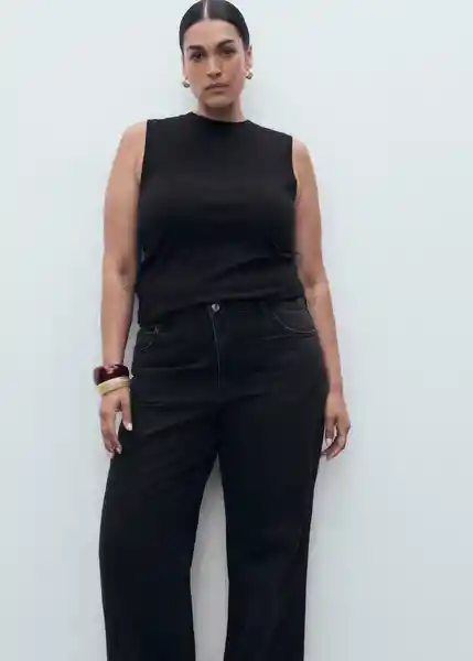 Jean Danila Tejano Negro Talla 38 Mujer Mango