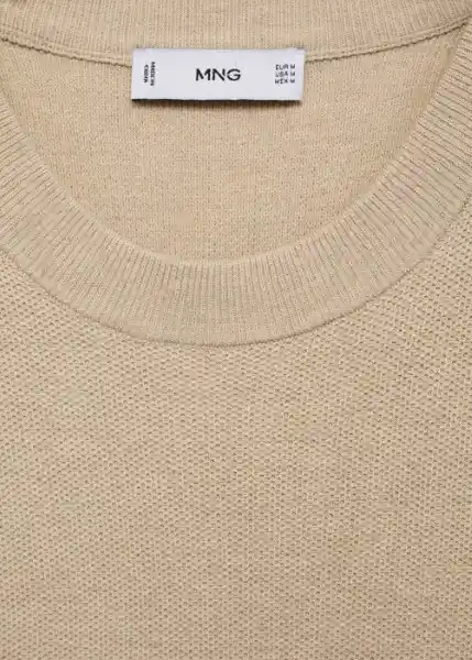 Jersey Ten Beige Talla S Hombre Mango