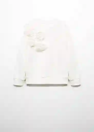 Buzo Sudadera Camelia Offwhite Talla 10 Niñas Mango