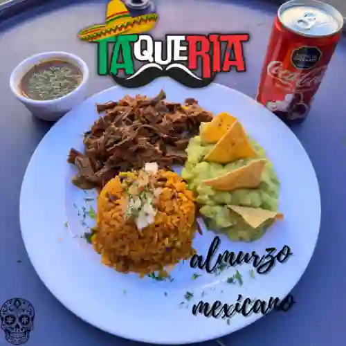 Almuerzo Mexicano con Suadero y Lengua