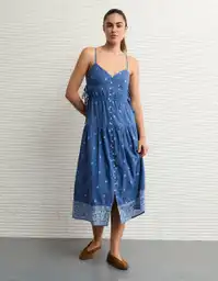 Vestido Mujer Azul Talla Medium 8677421 American Eagle
