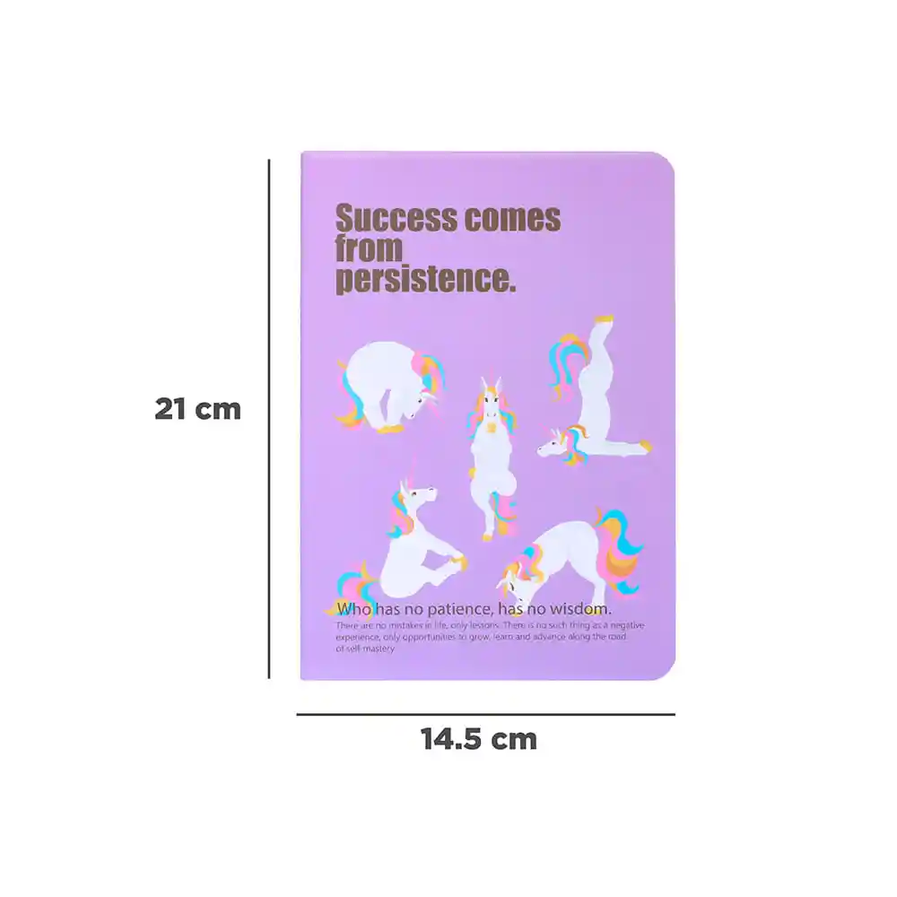 Cuaderno Stitch Bound A5 Yoga Unicornio Miniso