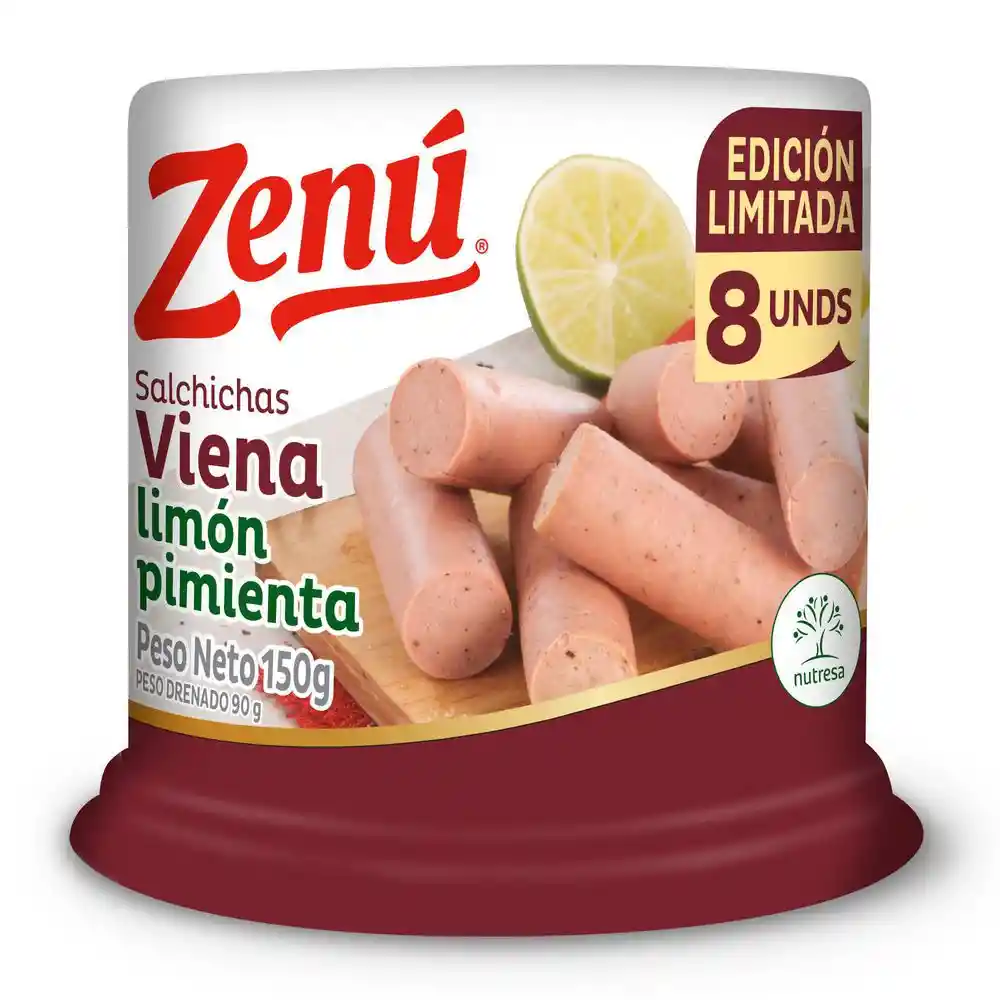 Zenú Salchicha Viena Limón Pimienta