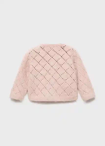 Cárdigan Rombo Rosa Light Talla 66 Niños Mango