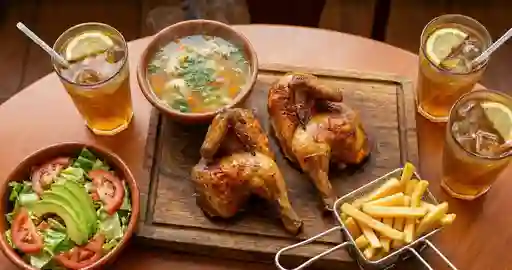 Combo 1/2 Pollo Con Sopa Para Dos