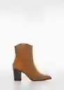 Botines Adri Tabaco Talla 41 Mujer Mango
