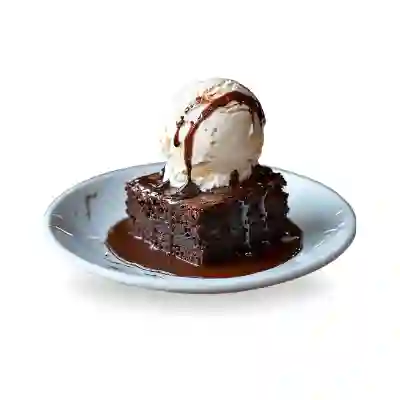 Brownie con helado