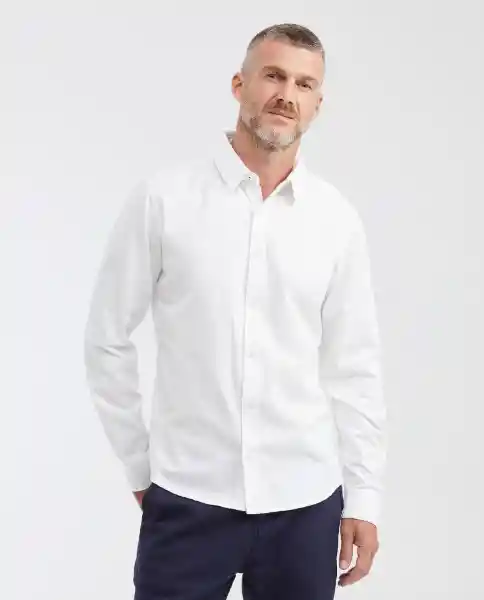 Camisa Dyed Twill Manga Larga Crudo Pristino Claro M Chevignon