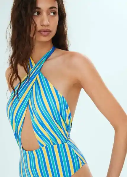 Vestido de Baño Mon Azul Talla M Mujer Mango