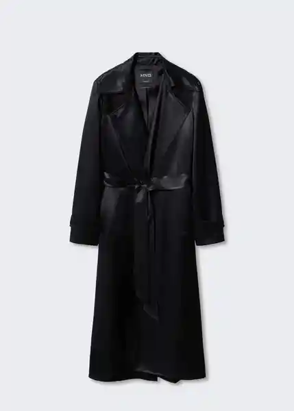 Gabardina Trench Gatsby Negro Talla S Mujer Mango