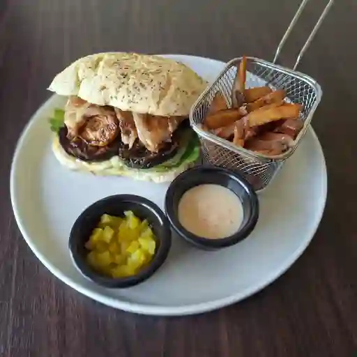 Vegetariano + papa a la francesa