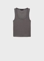 Top Xlindsay Gris Talla M Mujer Mango