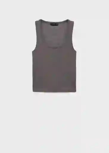 Top Xlindsay Gris Talla M Mujer Mango