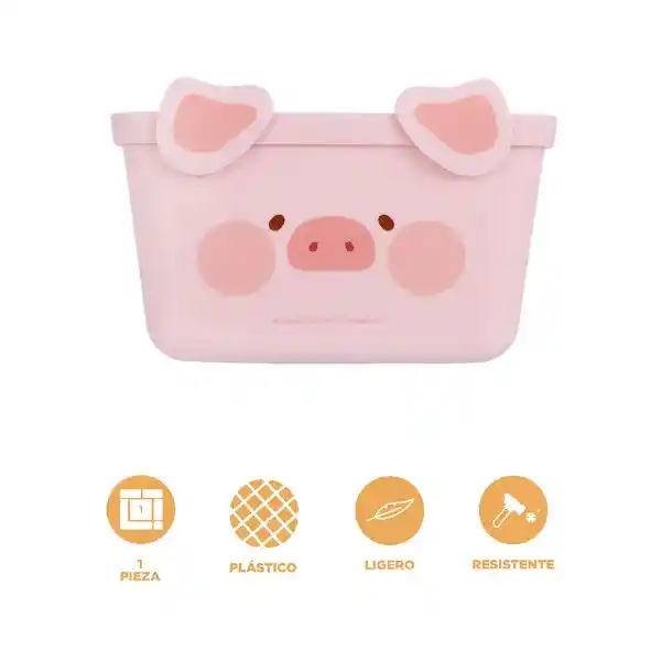 Organizador Con Asa Serie Lulu The Piggy Miniso