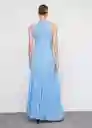 Vestido Bleu-A Azul Talla XL Mujer Mango