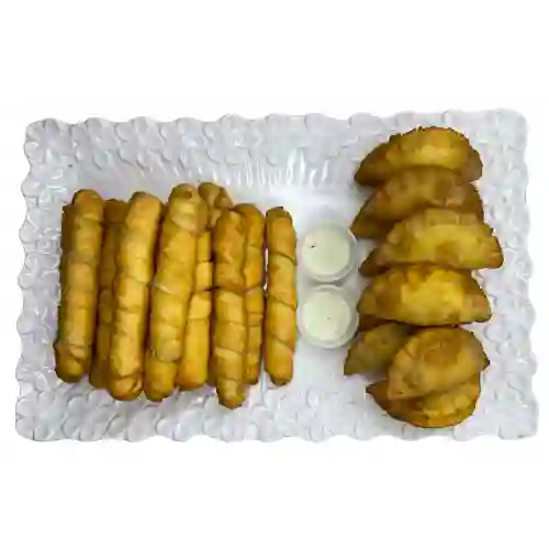 Mixto 15 Deditos y 15 Empanadas Fritos