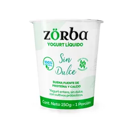 Yogurt Zorba Liquido Entero Sin Dulce