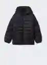 Abrigo Anorak Unico Negro Talla 08 Niños Mango