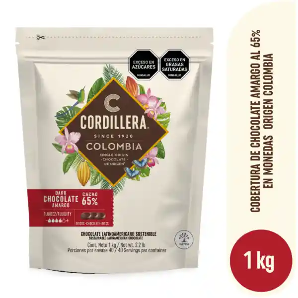 Cordillera Cobertura de Chocolate Amargo 65% Cacao