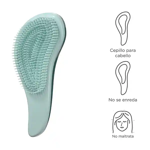 Cepillo Para el Cabello Bicolor Suave Verde Miniso