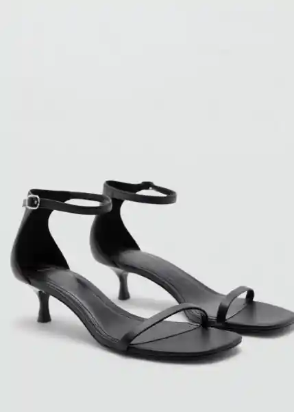 Sandalias Flora Negro Talla 38 Mujer Mango