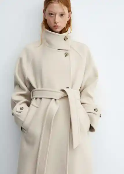 Abrigo Sublim Crudo Talla M Mujer Mango