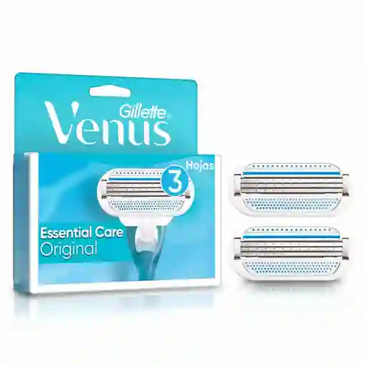 GILLETTE Venus Original Cuchilla de Afeitar Mujer con Aloe Máquina de Afeitar con 3 Hojas Depilación Corporal al Ras 1 Ud