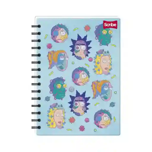 Scribe Cuaderno Espiral 95 Rayado Rick & Morty 80 Hojas