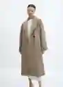 Abrigo Gauguin Camel Talla XS Mujer Mango