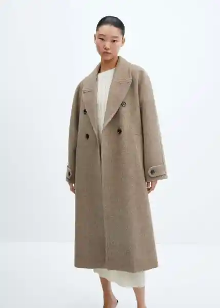 Abrigo Gauguin Camel Talla XS Mujer Mango